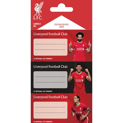 Eurocom Етикети за тетрадка FC Liverpool, опаковка 9 (24505-А-LIVERPOOL)