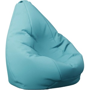 PUFRELAX Пуф, круша за деца 4-14 г. , 160л. Nirvana Light - Teteron Aqua, За открито, Перящ се калъф, Пълнеж от Полистиролни перли, 8353 (PUF-G-NL-TEX-AQA) - topmall