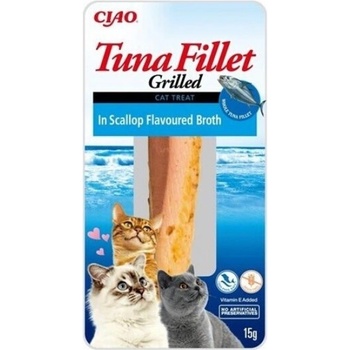 INABA Cat Grilled Tuna Fillet vo vývare z hrebenatky 15 g