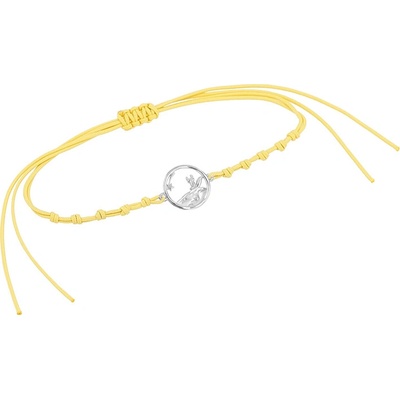 Eppi Šnúrkový vykrojený náramok zo striebra s líškou Malý princ BR47972