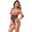Cottelli Collection Powernet Open Cup Crotchless Body with Hand Cuffs 2644878 Red M