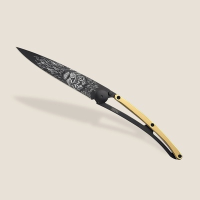 Deejo 1GM022 37g black Gold collection Lion 23kt yellow gold