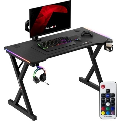 Huzaro Гейминг бюро Huzaro - Hero 2.3 RGB, 120 x 60 cm, черен (HZ-HERO 2.3 RGB)