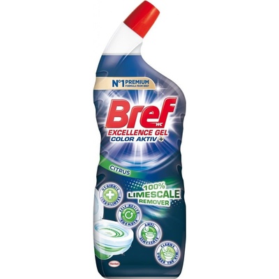 Bref Excellence Gel Color Activ+ Citrus tekutý toaletný čistič 700 ml