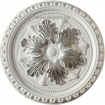 Image 1 of Розетка от стиропор 82298 бял-сребро Ф 45