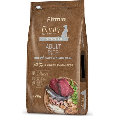 Fitmin Purity Rice Fish & Venison 12 kg