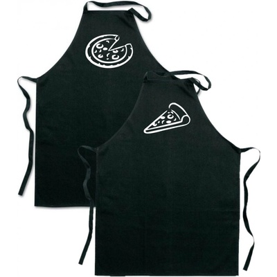 Povidlo.cz Zástěra pro páry Pizza Černá