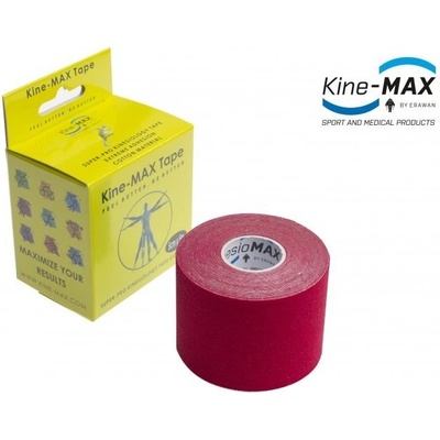 KineMAX Kinesiologický tejp MAX SUPER Cotton červený 5 x 5 cm