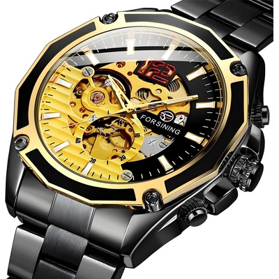 Forsining Часовник forsining rh-14578 - Черен / Златен kp14578 (rh-14578)