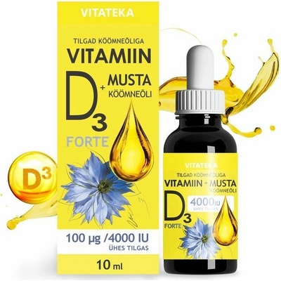 Vitateka Vitamín D3 4000 IU s olejom z čiernej rasce 10 ml