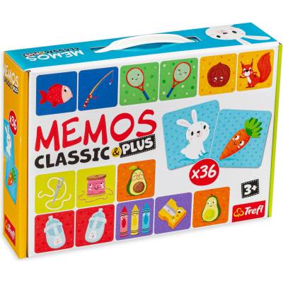 Trefl Настолна мемори игра Memos Classic&plus - Логика - Детска (2272)