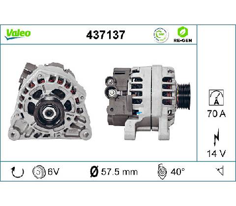 Alternátor VALEO 437137