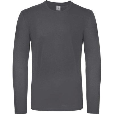 B&C E150 LSL tričko s dlouhým rukávem dark šedá