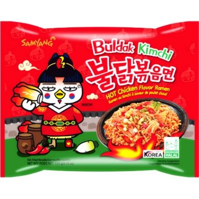Samyang Buldak Kimchi Pálivý Kuřecí Ramen instantní nudle 140g – Zboží Dáma