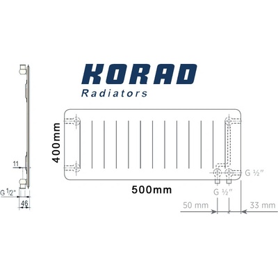 Korad Radiators 10VK 400 x 500 mm 1034050013