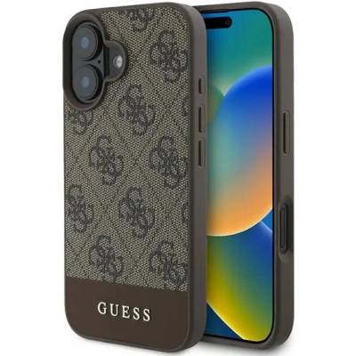 GUESS Калъф Guess 4G Bottom Stripe Case за iPhone 16 Plus 6.7" - кафяв (3666339344931)