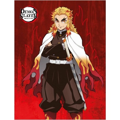 Halantex Fleecová deka Demon Slayer Zabijak démonov motív Kyojuro Rengoku
