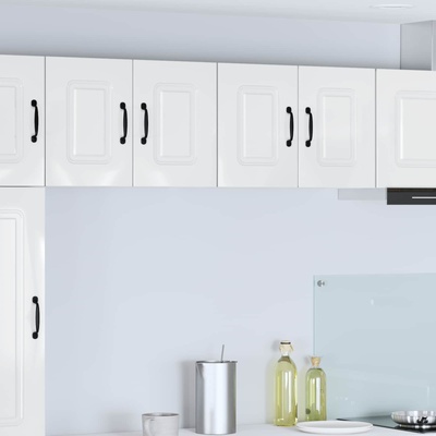 vidaXL Панел за миялна машина Kalmar 2 pcs Лъскаво бяло (884563)