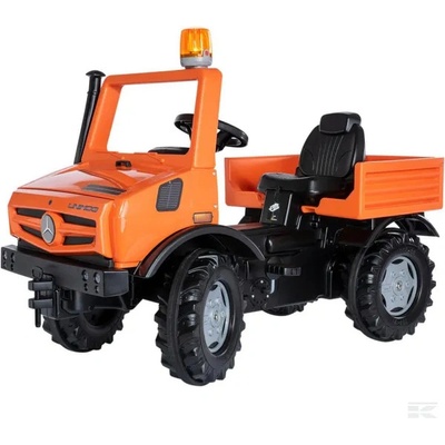 Rolly Toys UNIMOG Šľapacie Autíčko Mercedes Benz s majákom oranžové