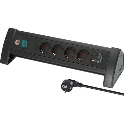 brennenstuhl Разклонител Brennenstuhl - Premium Office-line, 4 гнезда, USB-C & USB-A, 1.8 m, черен (1156250544)