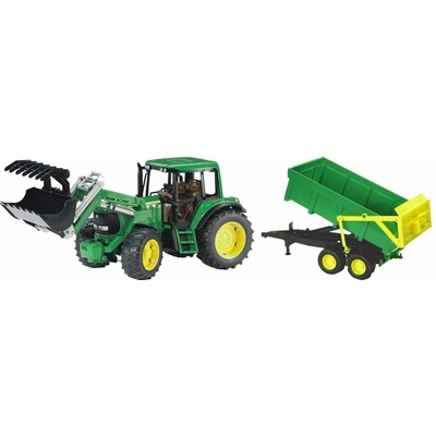 Bruder 01134 Traktor John Deere 6920 s čelným nakladačom a ťažným vozidlom