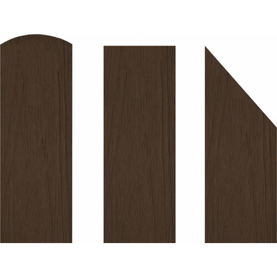 Plotovka Dřevoplus Profi 80 mm, barva Walnut - tmavě hnědá Výška plotovky: 120 cm, Varianta plotovky: rovná