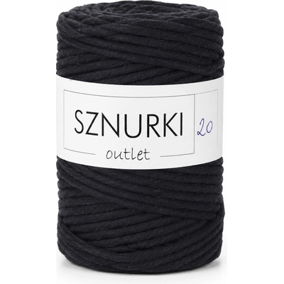 Macrame sznurki outlet - 5mm Macrame sznurki outlet - 5mm: Black