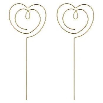 Party Deco Златисти топери във форма на сърце