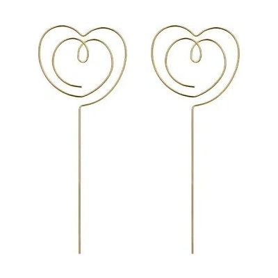Party Deco Златисти топери във форма на сърце