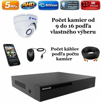 AHD Amiko kamerový set Dome 2500K9 16