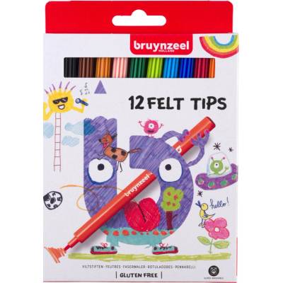 Bruynzeel 60121112 Tenké fixy sada 12 barev