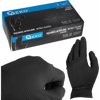 GEKO Nitrilové Solid Grip 3D černé 50 ks
