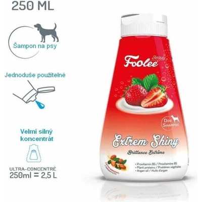 Foolee Šampon pro psy Beauty Extrem Shiny s arganovým olejem a vitamínem B 250 ml