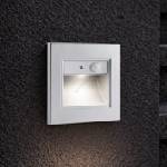 Brilagi - LED стълбищно осветително тяло със сензор STEP LIGHT LED/1, 5W/230V IP44, сребристо (BG4632)