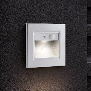 Brilagi - LED стълбищно осветително тяло със сензор STEP LIGHT LED/1, 5W/230V IP44, сребристо (BG4632)