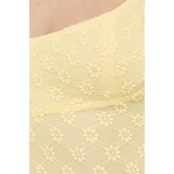 Bardot Рокля Bardot ADONI дамско в бежово с изчистен дизайн 58840TB (57998DB1.CANARY.YEL)