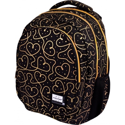 HEAD Ученическа раница Head - Златни сърца, 3 ципа (AS502021323)
