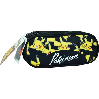GIM Овален несесер GIM Pokemon - Pikachu, 2 ципа (316-11144)