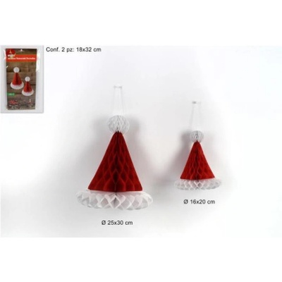 MAKRO Dekorácia vianočná čiapka 2ks
