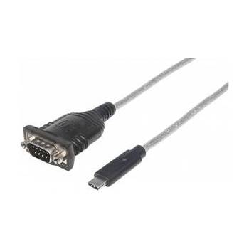 Manhattan USB-C USB Cable - RS-232 0.45 m Transparent (151283)