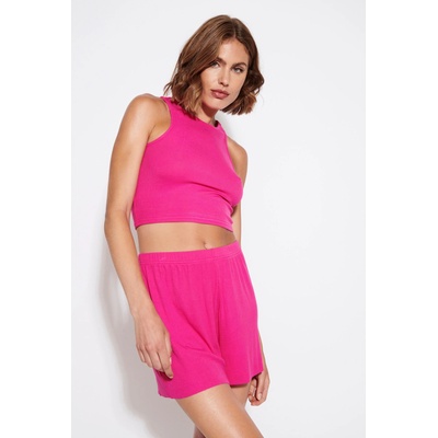 ONLY Тъмнорозово дамско кроп топ потник ONLY Belia ONLY | Rozov | ЖЕНИ | M