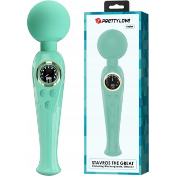 Image 1 of Вибриращ масажор, LCD дисплей - Skyler Wand Green (D-237399)