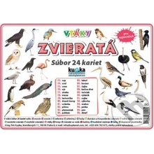 Súbor 24 kariet - Zvieratá vtáky