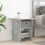 vidaXL Нощно шкафче Циментено сиво 41 x 40 x 45 см Инженерна дървесина (8000442)