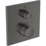 Ideal Standard Смесител за душ Ideal Standard Ceratherm Navigo квадратен, Magnetic Grey, без тяло за вграждане (A7301A5)