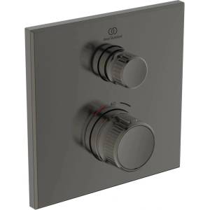 Ideal Standard Смесител за душ Ideal Standard Ceratherm Navigo квадратен, Magnetic Grey, без тяло за вграждане (A7301A5)