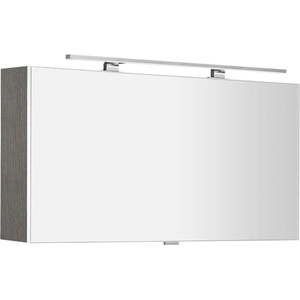 SAPHO Cloe - Огледален шкаф с LED осветление 100x50x18 см, сребрист дъб CE100-0011 (CE100-0011)