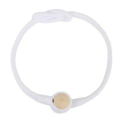 Magnetická spona na závěs s kulatým magnetem - Bílá