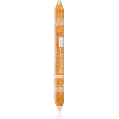 Astra Make-up Pure Beauty Duo Highlighter озаряващ молив под вежди цвят Peach Crumble 4, 2 гр