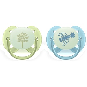 Philips Avent Pacifier Ultra Soft NightTime SCF094/05, 18+ м. , 2 броя (SCF094/05)